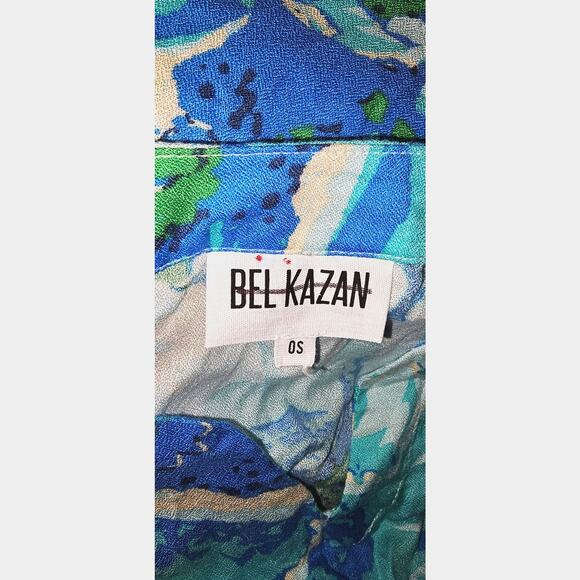 New Anthropologie Bel Kazan Floral Kaftan $150 ONESIZE Blue/Green Resort Wear - Picture 6 of 7
